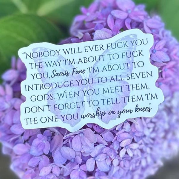Quicksilver Spicy Quote Sticker | Dark Romance Book Merch