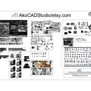 Interior Möbel CAD-Blöcke Bundle | DWG Autocad Bibliothek für Architekten & Designer | Sofa, Tisch, Stuhl, Real Projects, Bett Symbol