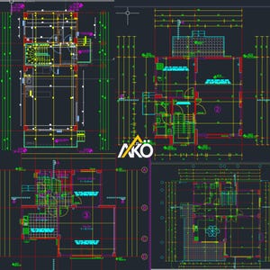 11 Villa DWG Architectural Projects Bundle with 3D Render Images | Modern House Plans | AutoCAD Files | Instant Download