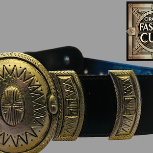 1990s Western Leather Belt Original 90s Fashion Vintage  display picture 3