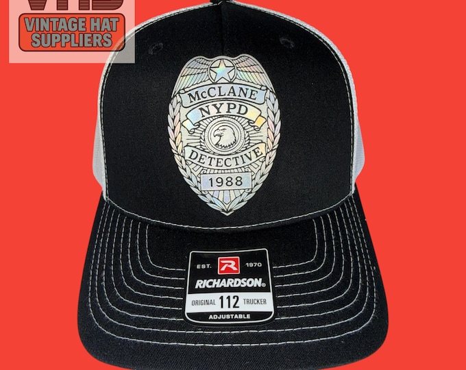 John McClane Police Badge Hat: Die Hard Homage