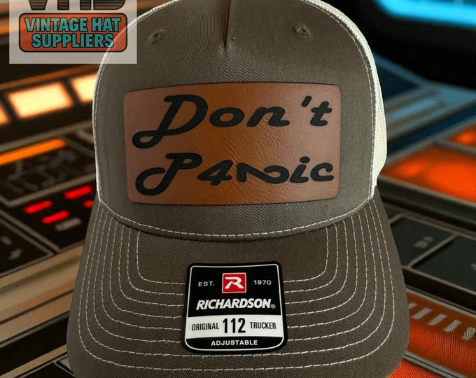 Don't Panic 42 Trucker Hat: Cult Sci-Fi Novel Snapback Hat