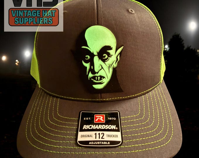 Nosferatu Glow in the Dark Trucker Hat: Classic Vampire Horror Movie Homage