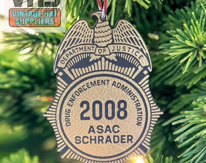 Hank Schrader Badge Christmas Ornament: Breaking Bad TV Show Inspired Holiday Decor