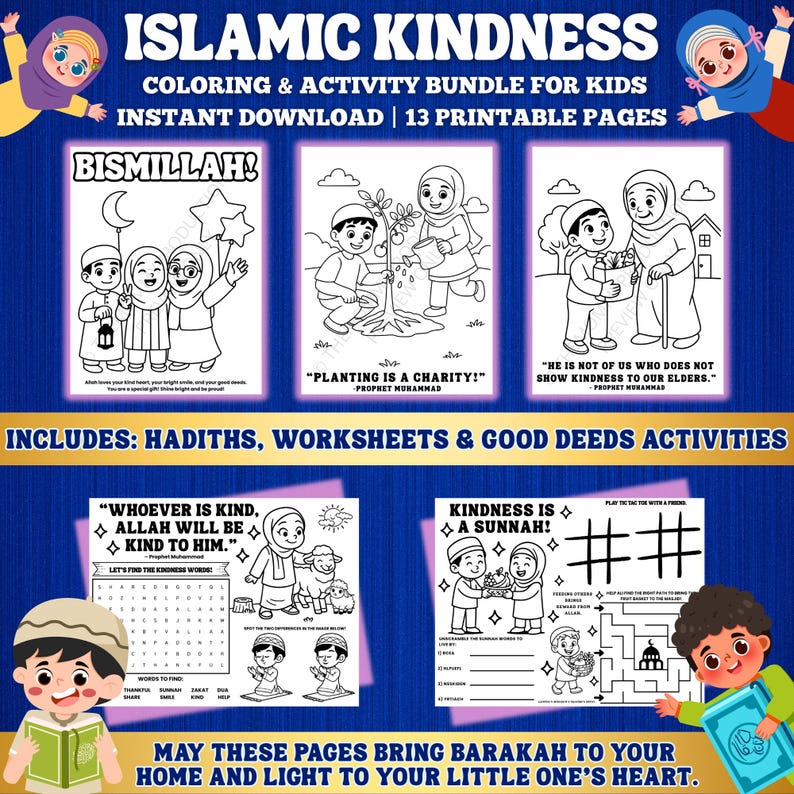 Islamic Activities Printable | Islamic Kids Activity | Muslim Kids ...