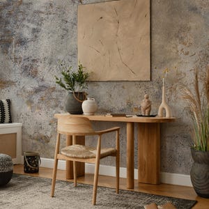 Textured Stone Effect Wallpaper, Rustic Wallpaper in Earthy Tones, Removable Peel and Stick Concrete Wallpaper, Brown Concrete Wallpaper