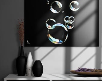 Bubble Metal Print, Modern Wall Art