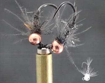 Tungsten Black Pepper Hare and Copper Nymph (3-Pack)