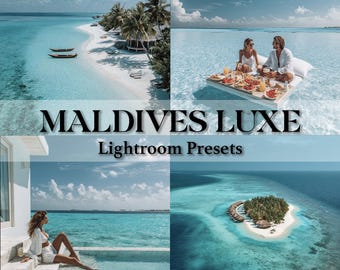 Malediven Luxe Preset-Paket | Verträumte Reise-Filter für Lightroom Mobile & Desktop