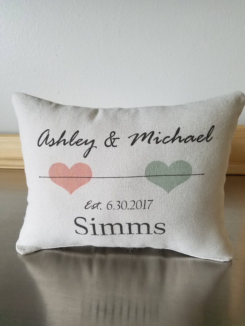 2nd anniversary gift cotton cushion | Etsy Personalized Pillow, 2nd Cotton