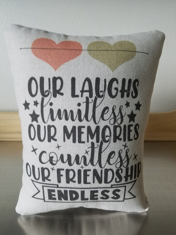 Best friend gift friendship pillow personalized present Etsy