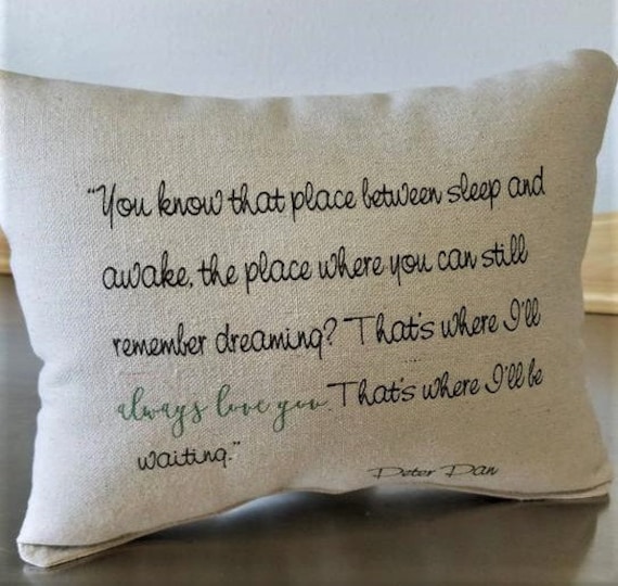 Peter Pan pillow cotton book cushion | Etsy Peter pan pillow | Etsy