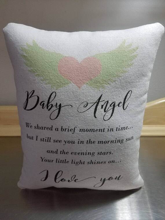 Angel baby memory pillows infant loss gift pillow miscarriage Etsy
