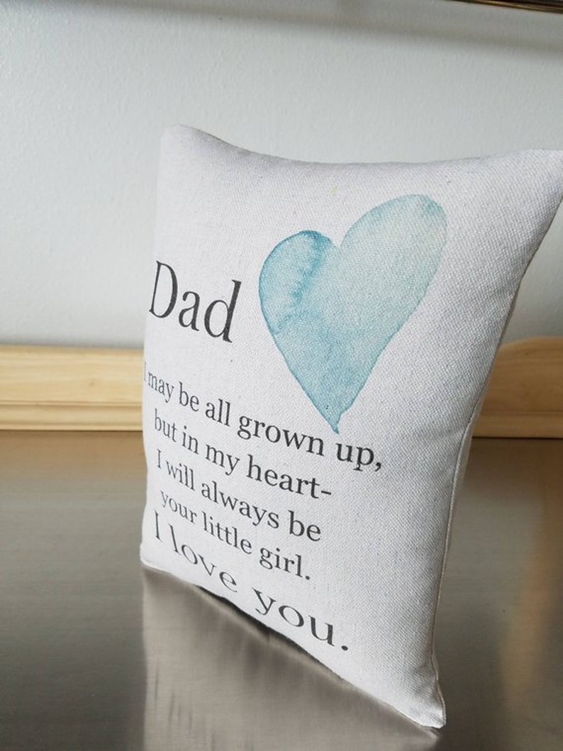 Dad gift from daughter pillow love quote pillows cotton Etsy