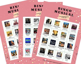 Cachengue Viejo Musical Bingo - 30 Printable Cards and Spotify Playlist