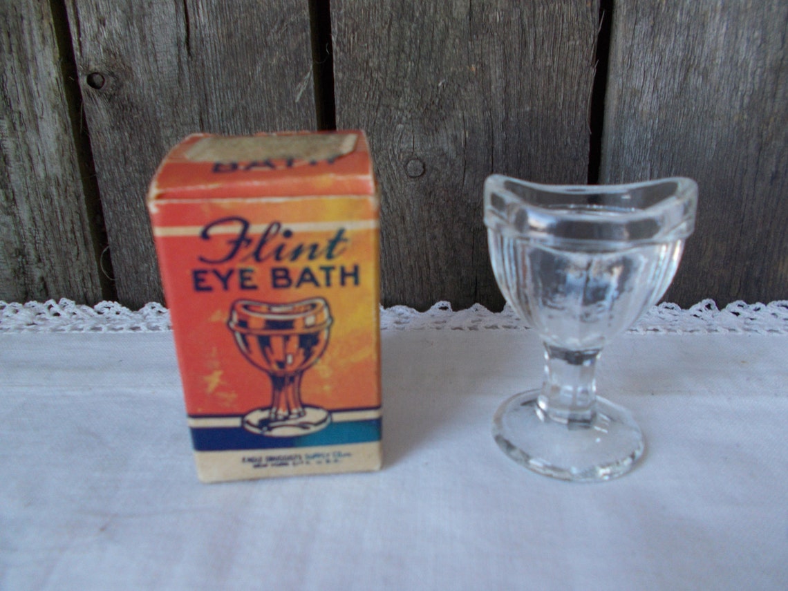 Vintage Eye Cup Eye Wash Eye Bath Cup with Box Etsy