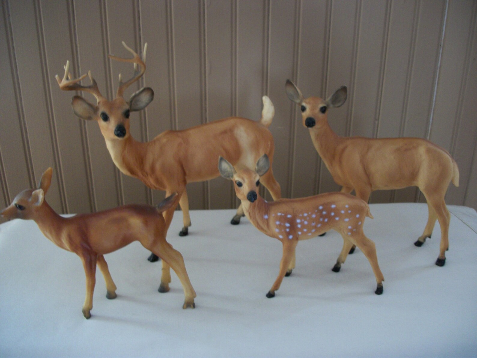 Collection Of Vintage Plastic Deer Figurines Etsy