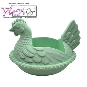 Farmhouse Chicken Hen on Nest Soap Holder - Mint image 2