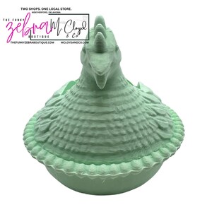 Farmhouse Chicken Hen on Nest Soap Holder - Mint image 4