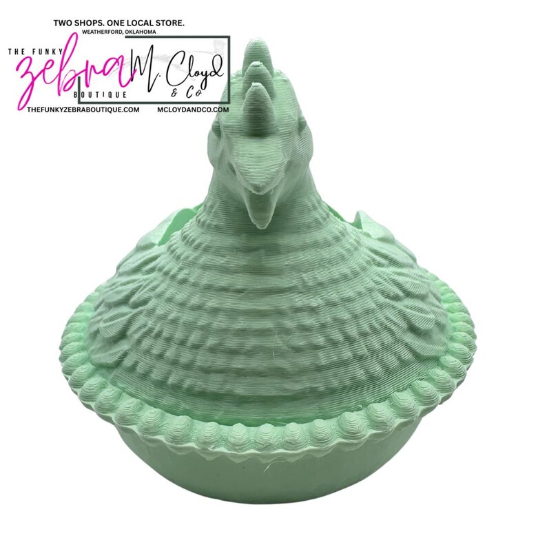 Farmhouse Chicken Hen on Nest Soap Holder - Mint image 4
