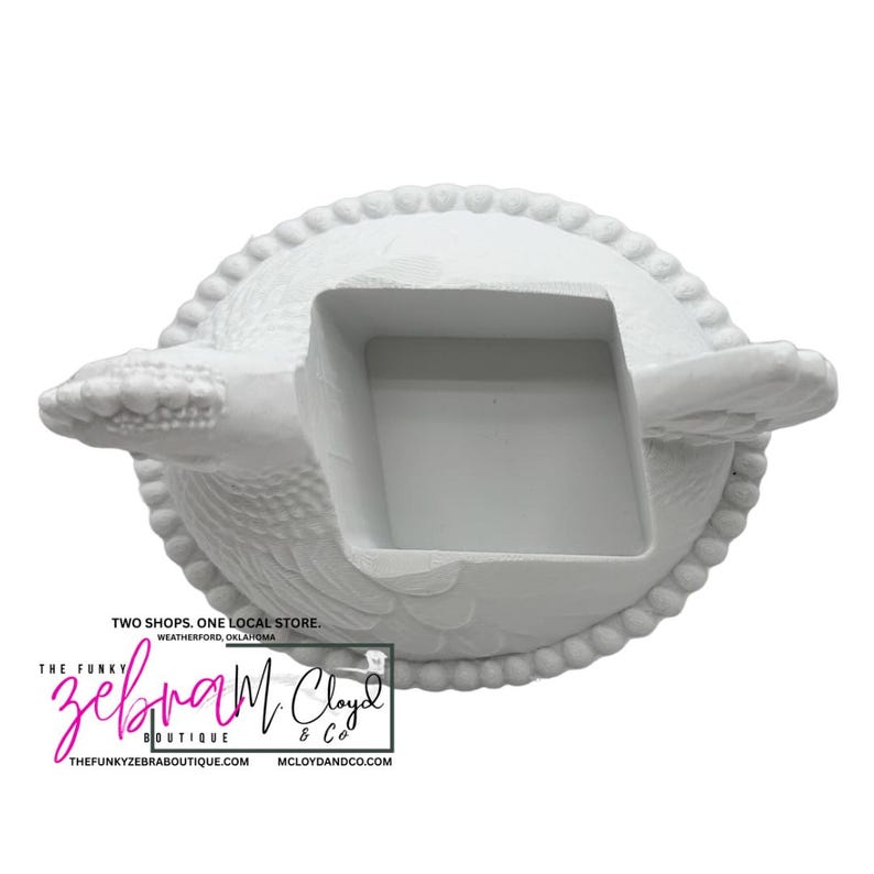Farmhouse Chicken Hen on Nest Soap Holder - Vintage White image 6