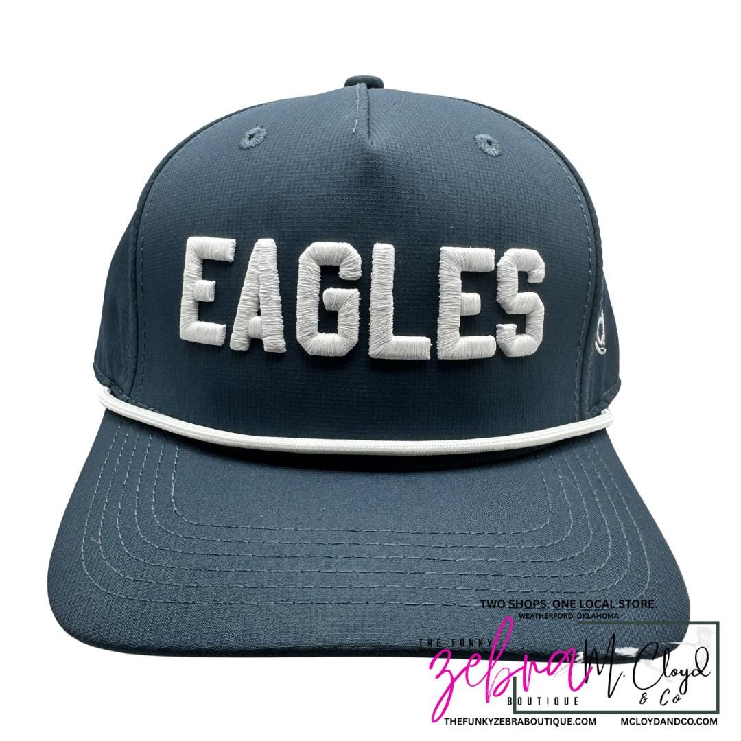 Eagle Code Word Codeword Eagles Blue & White Rope Snapback Hat - Etsy