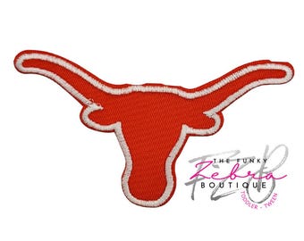 Steer Head - Longhorn - Custom Colors - Embroidered Iron on