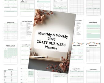 PLR Crafters Business 2026 Planner | Editable Canva Template | Rebrand & Resell Rights