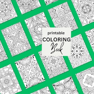 30 Mandala Coloring Pages | Printable Digital Download PDF | Adult Coloring Book for Stress Relief, Mindfulness & Art Therapy