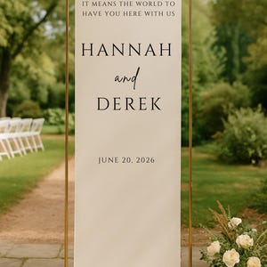 Wedding Sign, Fabric Backdrop, Fully Customizable for Weddings