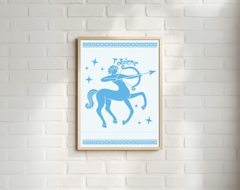 Sagittarius | Greek Astrology Wall Art | Ancient Greek Inspired Star Signs | Printable | Digital Download