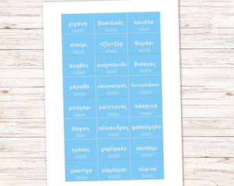 Greek Spice Jar Labels | Printable Pantry Organization (PDF Download)