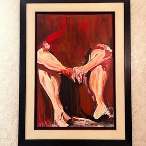 Shadow’s tale - Abstract Art Figurative, Acrylic/oil on Canvas