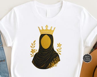 T-shirt My Hijab Is My Crown : T-shirt à la mode modeste pour femmes musulmanes