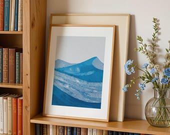 Blauer Batik Print - Meereslandschaft mit blauem Batik Motiv (Digitaler Download)