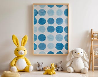 Abstrakte Punkte Art Print - Neutrale Wohnzimmer, Kinderzimmer, Schlafzimmer Dekor (Digitaler Download)