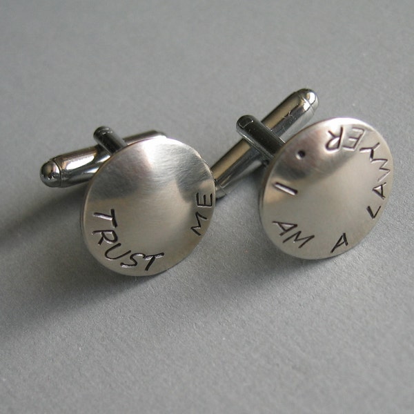 Attorney CUFFLINKS -- Trust Me, I Am A Lawyer Cuff Links