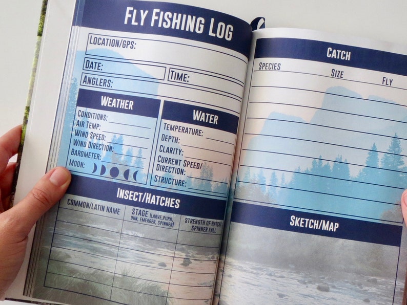 Fisherman's Log Book Fly Fishing Fishing Journal Etsy