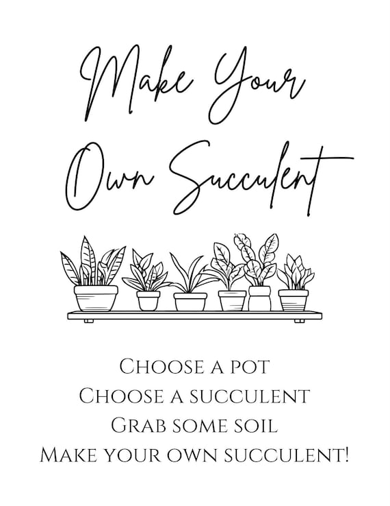 Make Your Own Succulent Sign for Party or Event