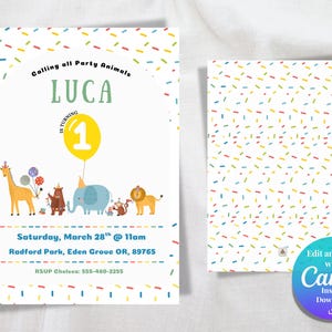 Party Animal Invitation Template