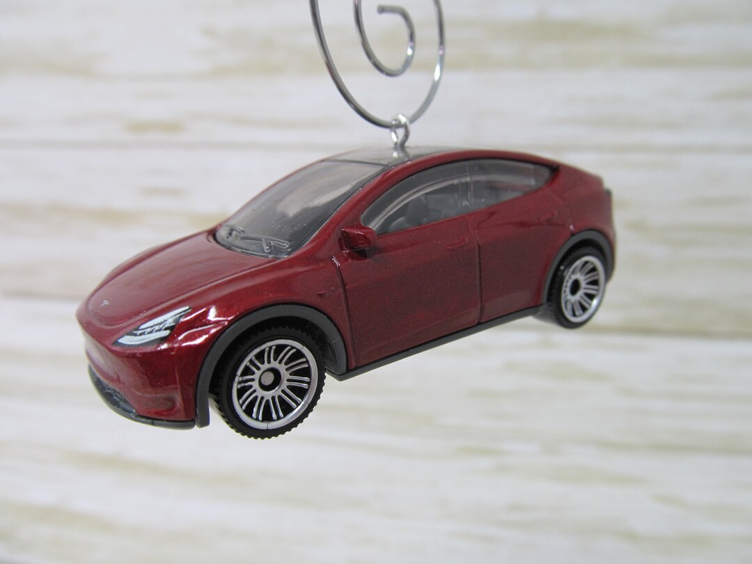 Tesla Model Y Diecast Car Ornament Etsy