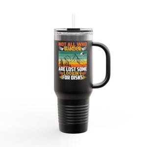 Taza de viaje térmica con frase inspiradora de viaje, taza de aventura, café para llevar, taza para viajes por carretera, regalo para viajeros y amantes de las actividades al aire libre.