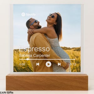 Personalized Gift Song Plaque, Anniversary Gift, Acrylic Music Plaque, Gift for Her, Personalized Gift, Wedding Gift, Couples Gift