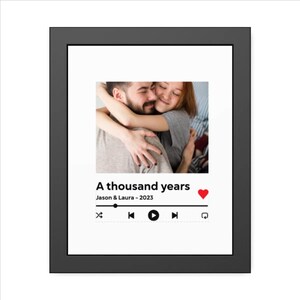 Personalized Music Player Framed Paper Posters Song Art - Music Player Wall Art Framed Music Wall Art - Custom Song Print Art