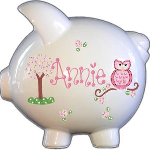 Custom Piggy Bank Baby Gift | Personalized Piggy Bank Baby Shower Gift Gift for Girl Piggy Bank Ceramic Piggy Bank Gift for Her Child Bank