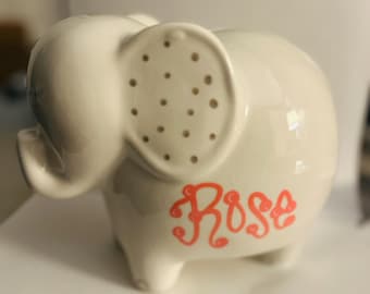 Personalized Ceramic Elephant Bank- Piggy bank for girls and boys