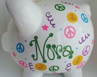 Personalized Piggy Bank for a girl, perfect gift for children