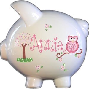Piggy Bank for Girl- Personalized Piggy Bank- Custom Bank- Piggy Bank- Gift for Girl- Baby Shower Gift- - Coin Bank