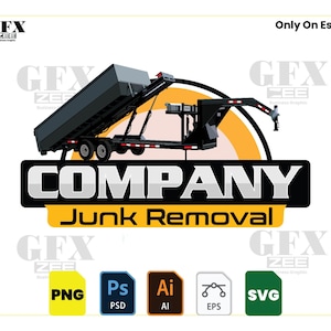 Junk Removal Logo Design: Hauling & Dumpster Service (Vector Files Included)