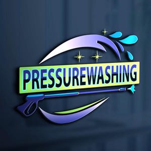 Pressure Washing Logo Design: Customizable Cleaning Service Logo